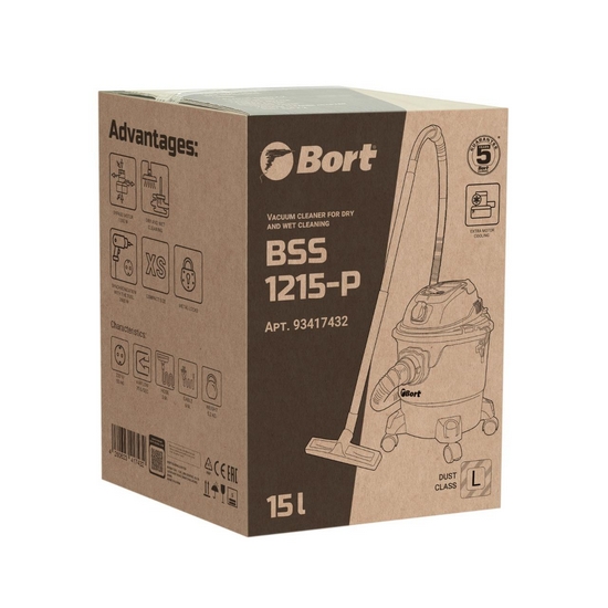 Пылесос строительный Bort BSS-1215-P