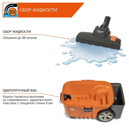 Пылесос универсальный DAEWOO DAVC 2000 HOME Пылесос универсальный DAEWOO DAVC 2000 HOME