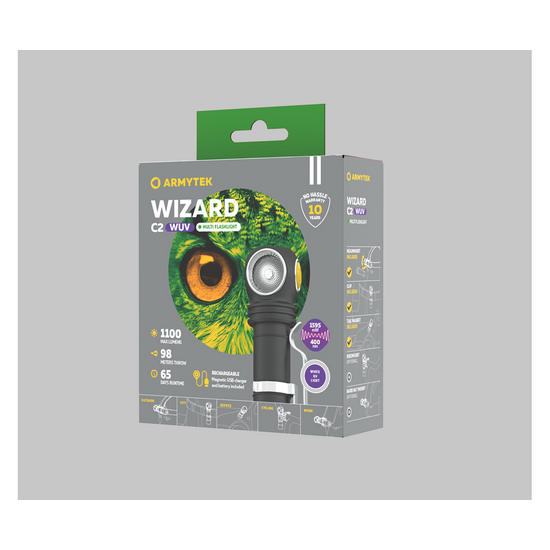Фонарь Armytek Wizard C2 WUV Magnet USB Белый