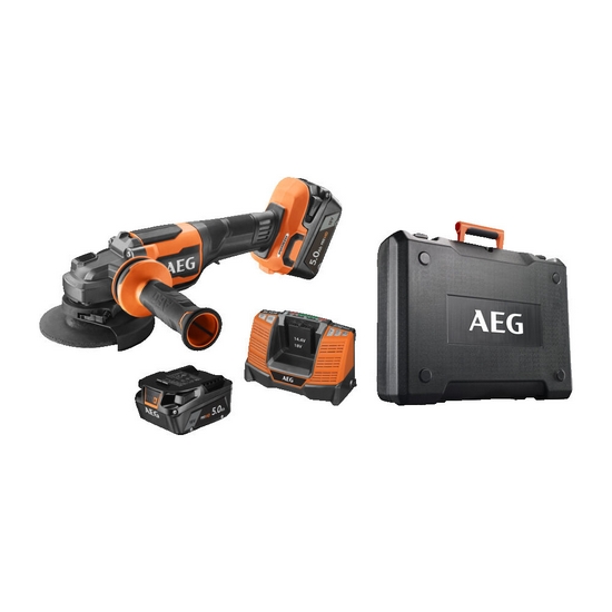 Углошлифмашина аккумуляторная AEG BEWS 18-125BL-502C Углошлифмашина аккумуляторная AEG BEWS 18-125BL-502C