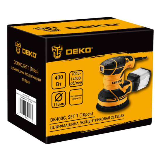 Эксцентриковая шлифмашина DEKO DK400G