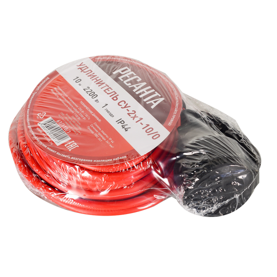 Удлинитель силовой б/катушки Ресанта СУ-2х1-10/0 Удлинитель силовой б/катушки Ресанта СУ-2х1-10/0