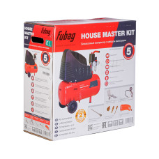Компрессор безмасляный коаксиальный FUBAG HOUSE MASTER KIT ( + 5 предметов)
