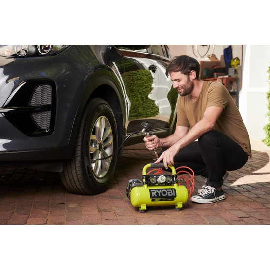 ONE + / Компрессор безмасляный коаксиальный аккумуляторный RYOBI R18AC-0 (без батареи)