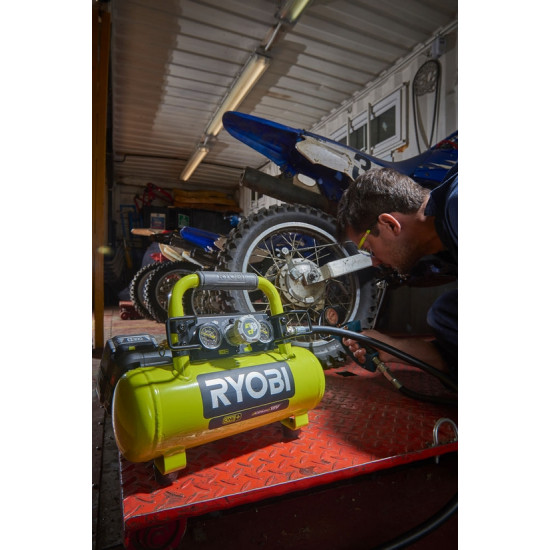 ONE + / Компрессор безмасляный коаксиальный аккумуляторный RYOBI R18AC-0 (без батареи)