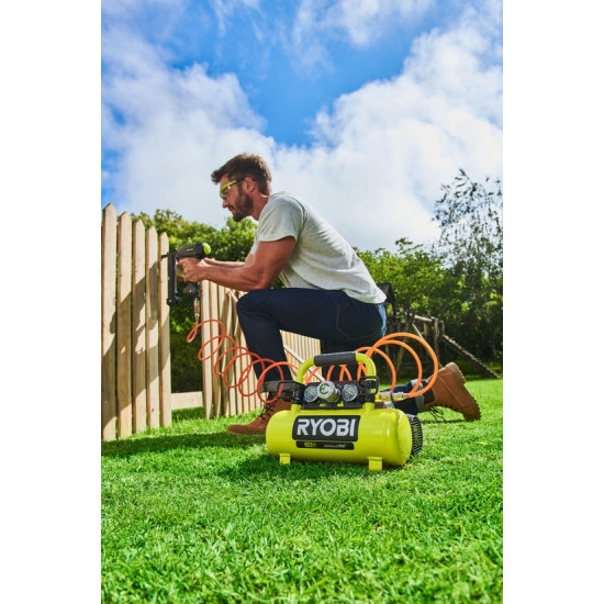 ONE + / Компрессор безмасляный коаксиальный аккумуляторный RYOBI R18AC-0 (без батареи)