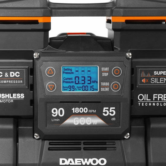 Компрессор аккумуляторный 21В / 220В DAEWOO DAC 90SLi SET