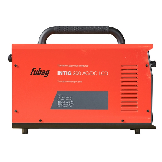 Инвертор сварочный аргонодуговой FUBAG INTIG 200 AC/DC PULSE LCD