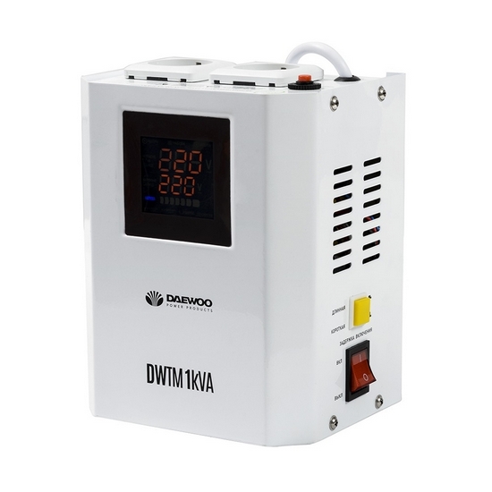 Стабилизатор напряжения настенный DAEWOO DW-TM1kVA Стабилизатор напряжения настенный DAEWOO DW-TM1kVA