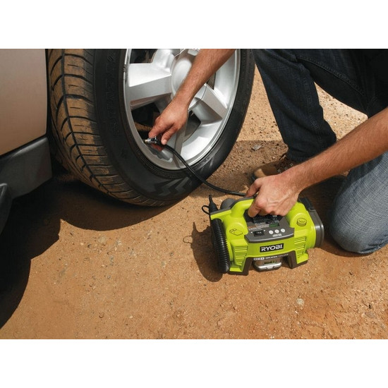 ONE + / Компрессор автомобильный аккумуляторный RYOBI R18I-0 (без батареи) ONE + / Компрессор автомобильный аккумуляторный RYOBI R18I-0 (без батареи)
