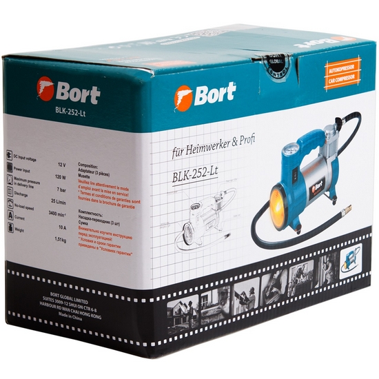 Компрессор автомобильный Bort BLK-252-Lt
