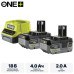 ONE + / Аккумулятор (2) с зарядным устройством RYOBI RC18120-240X ONE + / Аккумулятор (2) с зарядным устройством RYOBI RC18120-240X