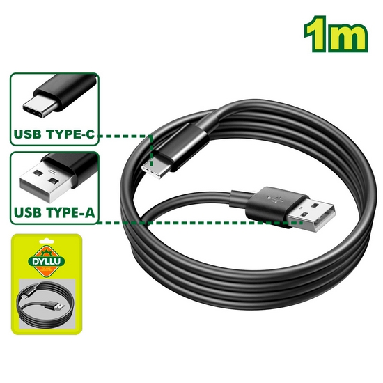 Кабель USB Type-A - Type-C DYLLU DTUB1501 (1 м) Кабель USB Type-A - Type-C DYLLU DTUB1501 (1 м)
