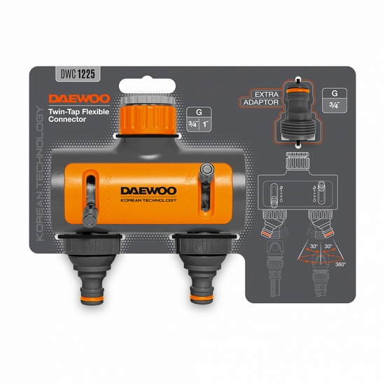 Разделитель потоков 2-х канальный G 3/4 " и 1" DAEWOO DWC 1225 Разделитель потоков 2-х канальный G 3/4 " и 1" DAEWOO DWC 1225