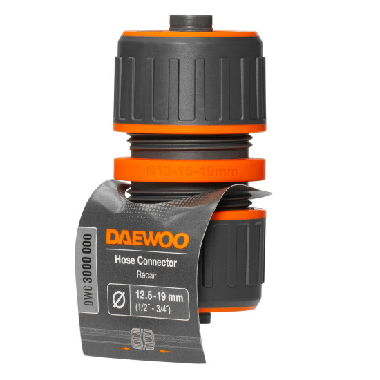 Муфта ремонтная универсальная для шланга 13-15-19 мм (1/2 " – 5/8" – 3/4 ") DAEWOO DWC 3000 000 (32 шт.) Муфта ремонтная универсальная для шланга 13-15-19 мм (1/2 " – 5/8" – 3/4 ") DAEWOO DWC 3000 000 (32 шт.)