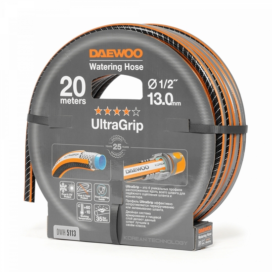 Шланг поливочный 1/2 " (13мм) DAEWOO UltraGrip 20 метров Шланг поливочный 1/2 " (13мм) DAEWOO UltraGrip 20 метров