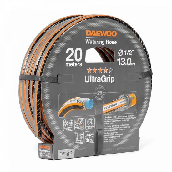 Шланг поливочный 1/2 " (13мм) DAEWOO UltraGrip 20 метров Шланг поливочный 1/2 " (13мм) DAEWOO UltraGrip 20 метров