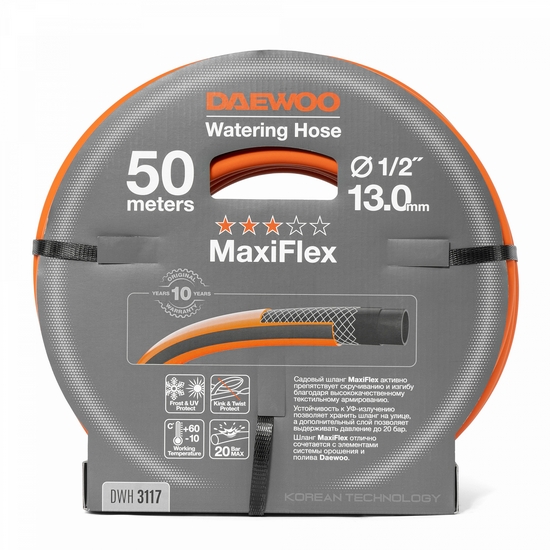 Шланг 1/2 " (13мм) DAEWOO MaxiFlex DWH 3117 50 метров Шланг 1/2 " (13мм) DAEWOO MaxiFlex DWH 3117 50 метров