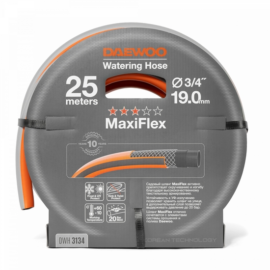 Шланг 3/4 " (19мм) DAEWOO MaxiFlex DWH 3134 25 метров Шланг 3/4 " (19мм) DAEWOO MaxiFlex DWH 3134 25 метров