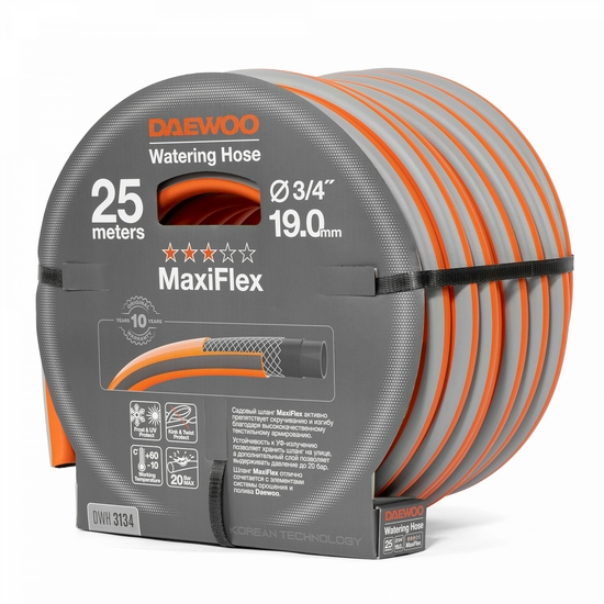 Шланг 3/4 " (19мм) DAEWOO MaxiFlex DWH 3134 25 метров Шланг 3/4 " (19мм) DAEWOO MaxiFlex DWH 3134 25 метров