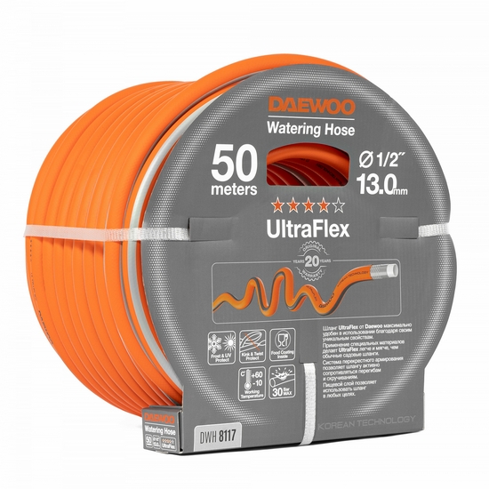 Шланг UltraFlex диаметр 1/2 " (13мм), длина 50м DAEWOO DWH 8117 Шланг UltraFlex диаметр 1/2 " (13мм), длина 50м DAEWOO DWH 8117