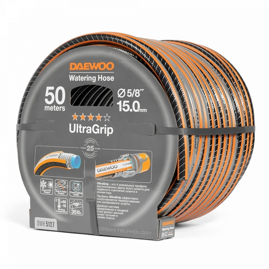 Шланг UltraGrip диаметр 5/8 " (15мм), длина 50м DAEWOO DWH 5127 Шланг UltraGrip диаметр 5/8 " (15мм), длина 50м DAEWOO DWH 5127