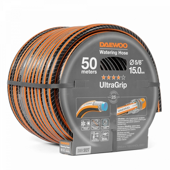 Шланг UltraGrip диаметр 5/8 " (15мм), длина 50м DAEWOO DWH 5127 Шланг UltraGrip диаметр 5/8 " (15мм), длина 50м DAEWOO DWH 5127