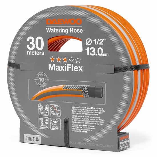 Шланг MaxiFlex диаметр 1/2 " (13мм), длина 30м DAEWOO DWH 3115 Шланг MaxiFlex диаметр 1/2 " (13мм), длина 30м DAEWOO DWH 3115