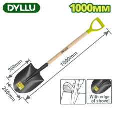 Лопата штыковая стальная с деревянным черенком 1100 мм DYLLU DTSE1327