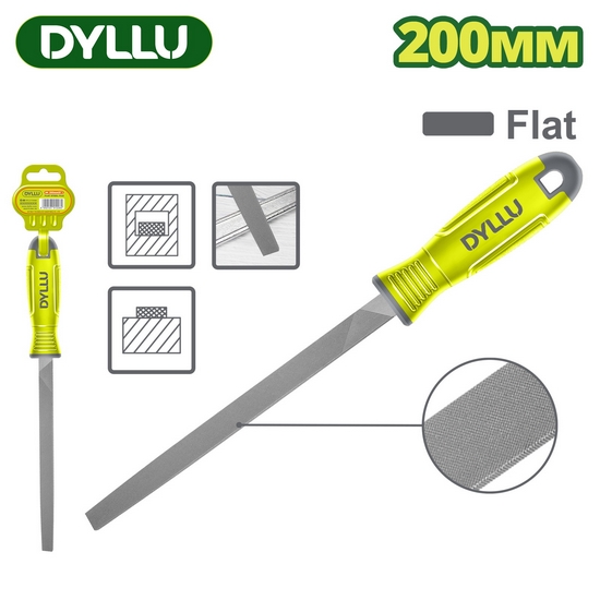 Плоский напильник из стали 200 мм DYLLU DTFE7818
