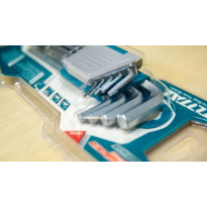 Набор ключей шестигранных со сферической головкой 1,5-10 мм длинных TOTAL THT106291 (9 шт)