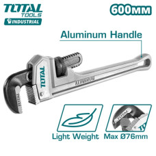 Ключ трубный 600 мм L-образный с алюминиевой рукояткой TOTAL THTAL17246