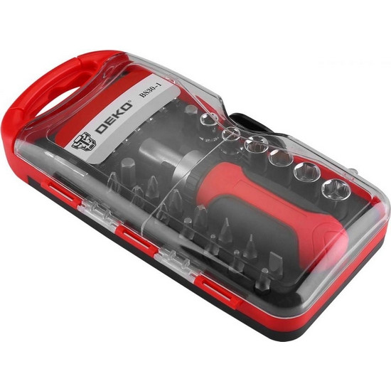Отвертка с набором бит и торцевых головок DEKO BS30-1 SET 30