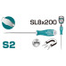 Отвертка шлицевая SL8 200 мм TOTAL THT268200 Отвертка шлицевая SL8 200 мм TOTAL THT268200