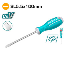 Отвертка шлицевая SL5,5 100мм TOTAL TSDRSSL5100