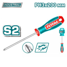 Отвертка крестовая PH3 8x200мм TOTAL TSDPH3200