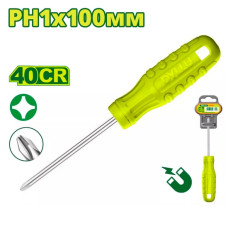 Отвертка крестовая PH1x100мм DYLLU DTSD4914