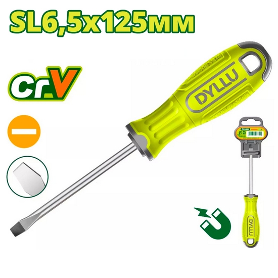 Отвертка шлицевая SL6,5 125мм DYLLU DTSD1265 Отвертка шлицевая SL6,5 125мм DYLLU DTSD1265