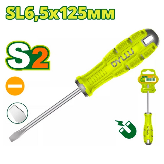 Отвертка шлицевая SL6,5 125мм DYLLU DTSDA265 Отвертка шлицевая SL6,5 125мм DYLLU DTSDA265
