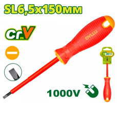 Отвертка шлицевая SL6.5x150мм диэлектрическая DYLLU DTSD7266