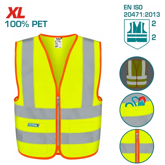Жилет светоотражающий XL TOTAL TSP63XL Жилет светоотражающий XL TOTAL TSP63XL