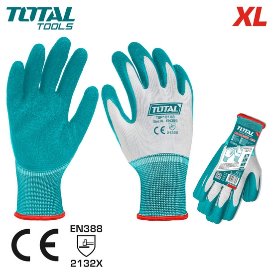 Перчатки латексные с манжетой TOTAL TSP13103