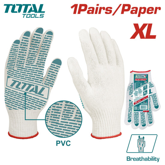 Перчатки защитные рабочие размер XL TOTAL TSP11102 Перчатки защитные рабочие размер XL TOTAL TSP11102