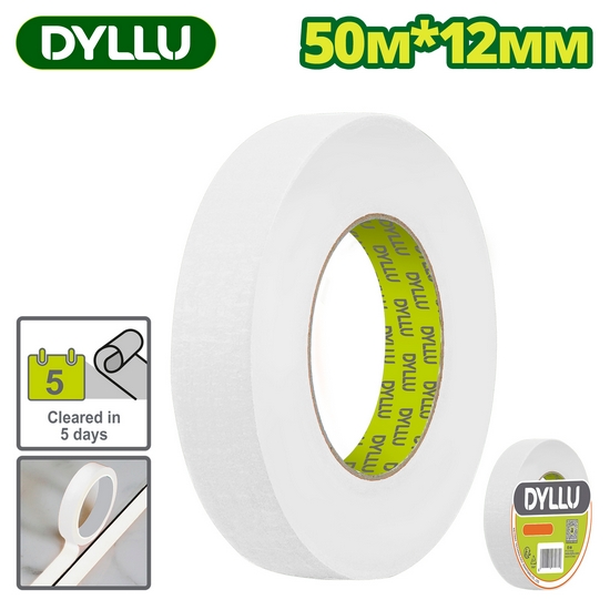 Скотч (лента) малярный 12 мм х50м DYLLU DTPN6H12 Скотч (лента) малярный 12 мм х50м DYLLU DTPN6H12