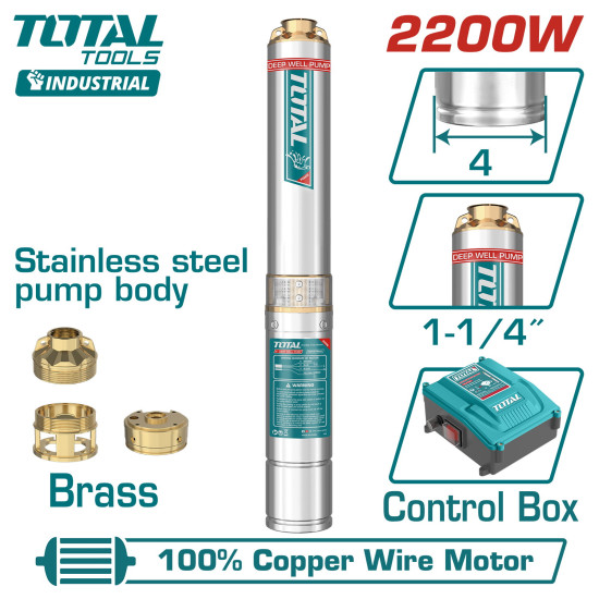 Насос погружной скважинный 4 " TOTAL TWP522006 Насос погружной скважинный 4 " TOTAL TWP522006