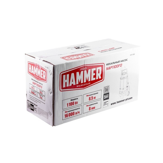 Насос фекальный Hammer NAP1100FD Насос фекальный Hammer NAP1100FD