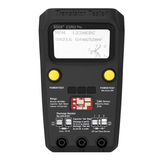 Тестер транзисторов BSIDE ESR02pro Тестер транзисторов BSIDE ESR02pro