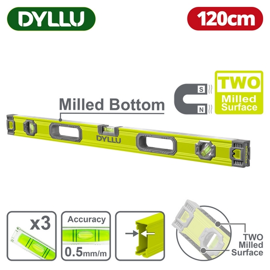Уровень магнитный 1200мм DYLLU DTSL3G120 Уровень магнитный 1200мм DYLLU DTSL3G120