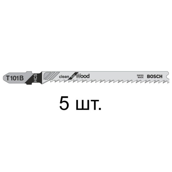Пилка лобз. по дереву T101B (5 шт.) BOSCH Пилка лобз. по дереву T101B (5 шт.) BOSCH