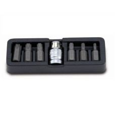 Набор бит "TORX" 1/2" Т25-Т55 + переходник 1/2" 7пр. TOPTUL